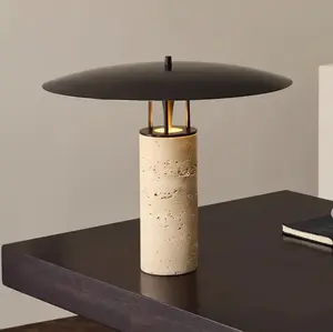 Travertin-Luxus-Moderne Einfache Wohnzimmer-Led-Wiederaufladbarer Lese- und Lese-Schreibtisch Lampe De Table Lampe Für Restaurants