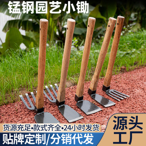 Azada combinada con hoja de acero de alto contenido de carbono de 6 pulgadas, mango de madera, forma rectangular, para jardinería, excavación, desmalezado y plantación. - Product Image 5