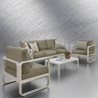 Ensemble de canapés modernes pour l'extérieur, chaise de loisirs, meubles de luxe en teck pour patio, balcon, jardin, imperméable et durable