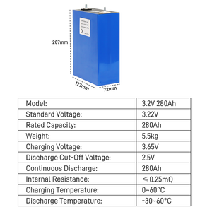 แบตเตอรี่ลิเธียมไอออนแบบแท่งปริซึม 10000 รอบการใช้งาน Hithium 280Ah 3.2V 314Ah Gotion 340AH สำหรับประกอบแบตเตอรี่ 48V 280Ah Eve 280ah - Product Image 5