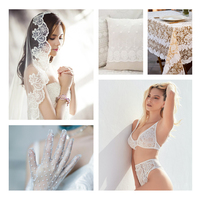 Nouvelle arrivée bordure respectueuse de la peau 100% coton dentelle fleur Crochet dentelle garniture pour les femmes robe