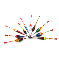 Ensemble de 10 flotteurs de pêche à la carpe de différentes tailles et couleurs, flotteur de pêche pour la pêche en lac et en rivière