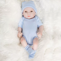 Zwillingsbrüder Reborn-Babypuppen 10 Zoll mit Offenen und Geschlossenen Augen Begleitpuppe für Kinder Rollenspiel Geschenk