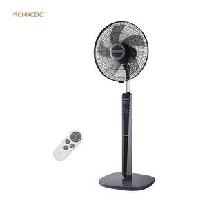 Ventilateur sur pied en plastique DC de 16 pouces KENNED, commande numérique à distance, oscillation, alimentation électrique par batterie, pour la maison, la voiture, l'hôtel - Product Image 1