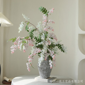 Bouquet de fleurs artificielles Yihua Floral Art, pivoines en soie blanches et roses, décoration intérieure, style moderne et simple - Product Image 2