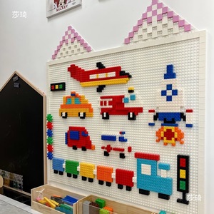 Bloques de Construcción para Niños, Juguete de Pared de Partículas Grandes, Rompecabezas DIY Combinable, Montado en la Pared, para Entrada de Jardín de Infancia - Product Image 3