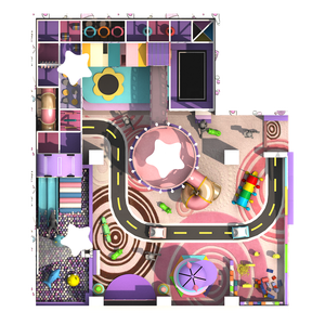 Ventes directes usine Liban : Ensemble d'intérieur de haute qualité au design moderne style labyrinthe, avec toboggan commercial pour enfants et piscines à balles pour aire de jeux intérieure - Product Image 3