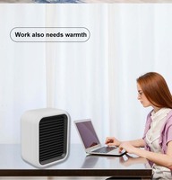 Chauffage électrique portable de bureau, ventilateur à air chaud rapide, protection contre la surchauffe en céramique PTC, arrêt automatique 800W.