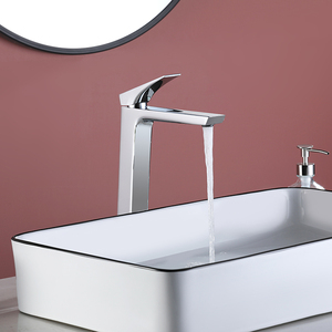 <span class=keywords><strong>Ares</strong></span> Idealex, grifo de lavabo de cascada de latón cromado moderno, montaje de un solo orificio contemporáneo, gran oferta para baño contemporáneo - Product Image 1