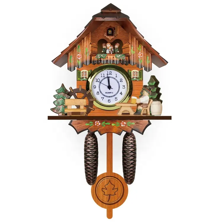 Switzerland Online House Shape Wooden Cuckoo With Pendulum