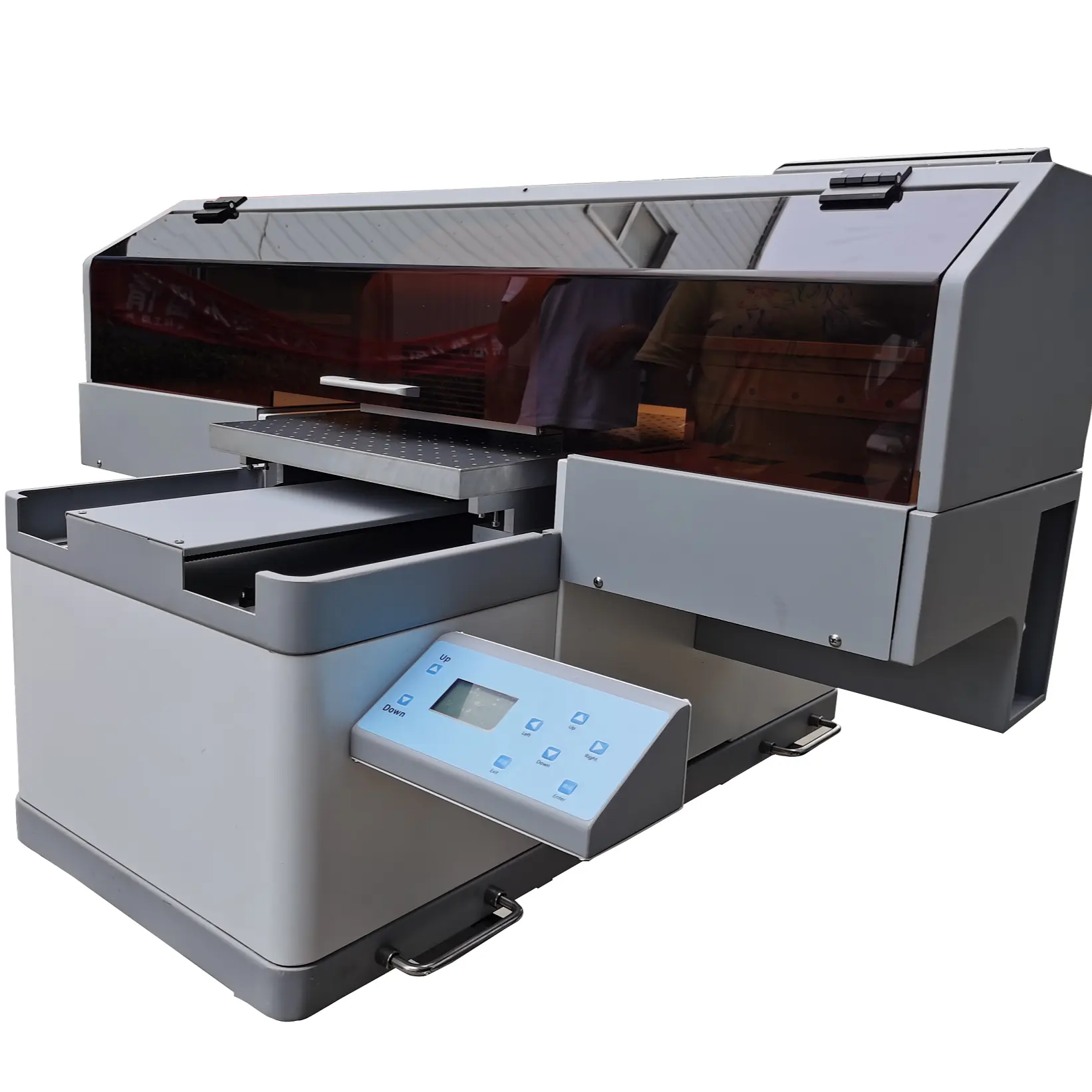 A3 mesin cetak Uv kecepatan tinggi dengan 2 kepala cetak untuk cangkir botol kaca casing ponsel Flatbed Printer Uv