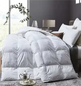 Custom Winter Heavy Warm Luxury Home Hotel Bedding Cotton Duck Feather Stuffed Down Comforter And Duvet Cover