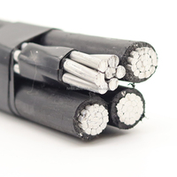 Cable de Alimentación Aéreo ABC Wisijiao, Cuádruple, con Aislamiento XLPE, Conductor de Aluminio, 0.6/1kv, para Servicio de Distribución