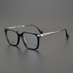 Conception de niche haut de gamme cadre en titane pur <span class=keywords><strong>lunettes</strong></span> pour femmes rétro grand cadre carré <span class=keywords><strong>visage</strong></span> d'affichage <span class=keywords><strong>petit</strong></span> cadre optique pour hommes - Product Image 2