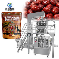Machine automatique de remplissage de sachets Doypack pour dattes rouges séchées, granulés en blocs, avec peseuse multi-têtes pour sacs alimentaires