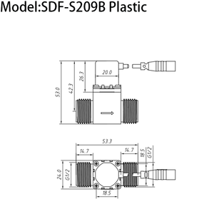 Goldenland低功率低压电磁阀双向双稳态闩锁DC 3V，用于自动水龙头G1/2 SDF-S209B塑料 - Product Image 2