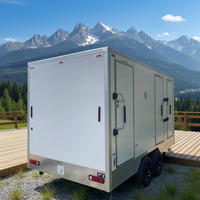 Remorque Sanitaire Mobile Moderne de Luxe à 4 Postes et 6 Cabines pour Extérieur