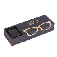 Boîtes à tiroir noires en carton rigide personnalisées avec logo, poignée pliable, emballage cadeau de luxe pour montre