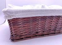 Panier de rangement en osier tressé, grand format, vide, pour articles divers, outils, linge, pommes de terre, vente en gros, avec poignée