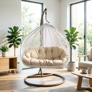<span class=keywords><strong>Silla</strong></span> <span class=keywords><strong>colgante</strong></span> doble de ratán sintético, sillón <span class=keywords><strong>colgante</strong></span> de mimbre, ratán, nuevo modelo 2015 - Product Image 4