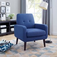 Chaise de loisirs de fauteuil Araceli tufté en tissu de Style nordique pour salon chambre hôtel ou appartement