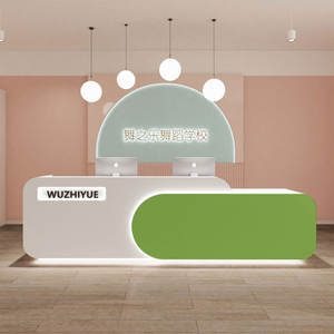 Escritorio de recepción moderno en forma de L, salón de belleza, recepción, Boutique, mostrador de recepción, mostrador para tienda de maternidad y bebé - Product Image 5