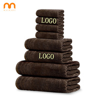 Serviettes en coton marron anti-décoloration personnalisables avec logo, écologiques, pour salons de coiffure, de beauté, de manucure et de spa