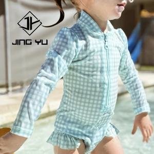 Swimwear Manufacturer UPF50+ Protection Children Swimwear Customized Eco-friendly Nylon <b>Girls</b> Bikini - Product Image 1
