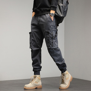<span class=keywords><strong>Pantalon</strong></span> de travail décontracté pour hommes, taille moyenne, devant plat avec jambe formelle <span class=keywords><strong>Lin</strong></span> Autre tissu tricoté <span class=keywords><strong>Skinny</strong></span> Cotton Fabric Work Wear - Product Image 6