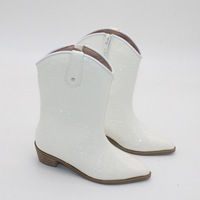 Bottes de cowboy d'hiver pour fille, bottes de luxe de créateur, chaussures décontractées pour enfants, bottes pour filles, chaussures pour enfants