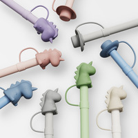 Capuchon de paille réutilisable anti-poussière en silicone, accessoire de couvercle de paille en silicone, capuchon de paille en silicone pour gobelet, couvercle de paille anti-poussière compatible