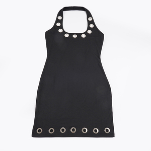 Vestido Mini Bodycon Sexy Y2K para Mujer al por Mayor con Cuello Halter, Diseño Hueco y Detalle de Anillo, Escote en U - Product Image 6