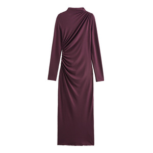 Robes longues élégantes à col mi-haut pour femmes, nouvelle collection automne, tendance - Product Image 2