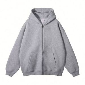 ODM/OEM Wholesale 100% Cotton Winter Men's Full <b>Zip</b> up Hoodies with Embroidered Custom Logo for Unisex - Product Image 1
