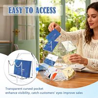 Support de présentation rotatif personnalisé pour autocollants, en acrylique 360° pour les vendeurs °   Porte-cartes rotatif à 3 niveaux pour cartes de visite