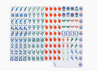Tuiles de Mahjong en Acrylique Personnalisées de Luxe, Collection Botanique Newport, Boîte Cadeau Portable Américaine Personnalisable