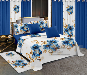 Wholesale Price <strong>Curtains</strong> <strong>and</strong> Bedsheets Luxury <strong>Bedding</strong> Flat Sheet Bedroom with <strong>Curtains</strong> <strong>and</strong> Carpet Set - Product Image 6