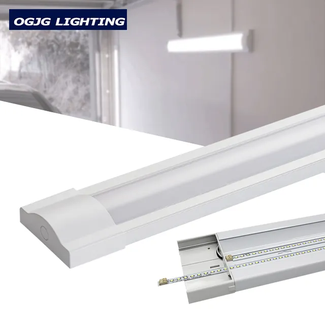 4ft 100-277V Three-Color Ceiling Led Tube Light 18W Linear Lights Ceiling LED Batten Light For Office Room Kitchen Garage