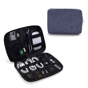 Sac de rangement pour câbles de charge, accessoires électroniques de voyage, compatible BSCI, pour disques durs, chargeurs, bleu - Product Image 1