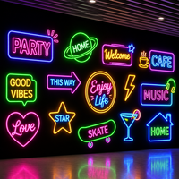 Panneau Néon LED Personnalisé en Acrylique, Impression UV, Style Moderne, Alimentation USB 5V, Portable, Décoration pour Mariage, Fête, Cadeau d'Anniversaire