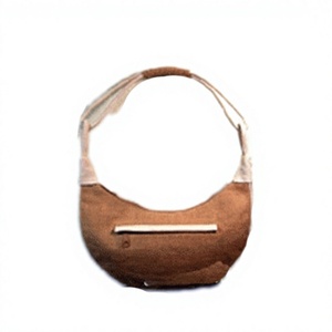 Brown Jute Geometric Pattern Shoulder <b>Bag</b> with Rope Handle <b>Medium</b> <b>Size</b> Daily Use Shopping <b>Bag</b> for Outdoor Use - Product Image 1
