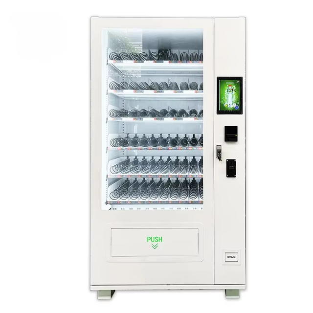 Outdoor Water Vending Machine LCD Advertising Screen Metal Free Standing 300-600 Pcs Capacity