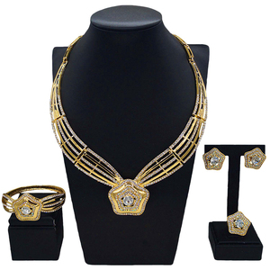 ZhuerruiNew Ensemble de bijoux plaqué or 24K avec étoiles en <span class=keywords><strong>diamant</strong></span> Personnalité unique Vitalité Demoiselles <span class=keywords><strong>d</strong></span>'honneur Accompagnées Main GiftHA240507 - Product Image 1