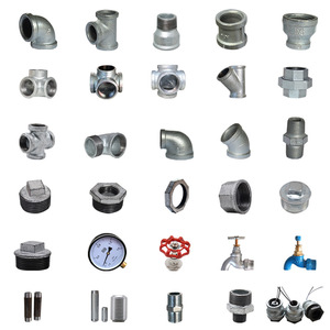 Accesorios de Tubería de Hierro Maleable Galvanizado en Frío: Codo Hexagonal, Conexión en T, Acoplamiento, Boquilla y Tapón para Fontanería de Agua - Product Image 2