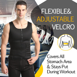 Hommes Compression Shapewear Respirant Néoprène Tricoté Taille Abdomen <span class=keywords><strong>Ceinture</strong></span> Double <span class=keywords><strong>Ceinture</strong></span> Gilet Renforcé Sueur-Inducing Caoutchouc - Product Image 6