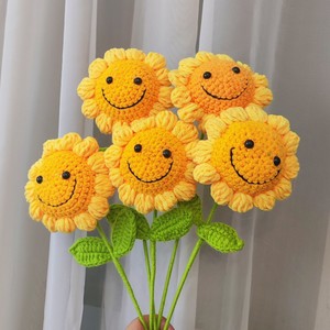 Girasoles de Ganchillo Hechos a Mano, Flores Tejidas, Ramo de Flores de Punto, Regalos para Navidad y San Valentín, Flor de Ganchillo - Product Image 2