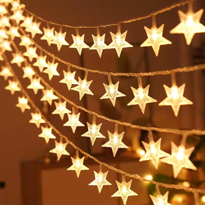 Vòng hoa nhà Xmas Santa Claus quà tặng năm mới trang trí trang trí Giáng sinh cổ tích Ánh sáng bông tuyết dẫn chuỗi ánh sáng trong nhà ngoài trời - Product Image 1