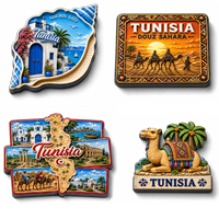 Aimant de réfrigérateur en résine, directement de l'usine, représentant la Tunisie, avec des paysages côtiers et du déserts célèbres d'Afrique du Nord, aimant commémoratif de voyage