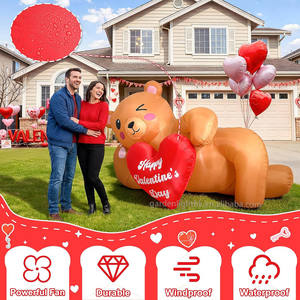Oso Inflable de 8 Pies para el Día de San Valentín con Luces LED, Decoración Romántica para Jardín, Patio, Techo, Césped y Bodas - Product Image 6