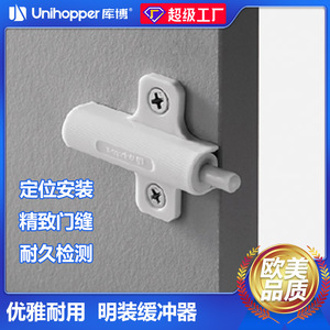 Amortiguador de Puerta de Armario Unihopper, de Aleación de Aluminio, Externo, Blanco Grisáceo, Herraje para Armario - Product Image 4